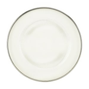 861-MRKLS340 12 3/4" Round Markle Charger Plate - Glass, Clear/Silver