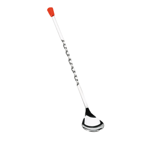 158-1511 11" Bar Spoon w/ Red Knob, Stainless