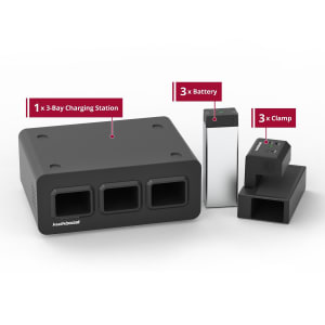 304-KBEP3B3C3 KwikBoost EdgePower® 3-Bay Desktop Charging Station System w/ (3) Batteries