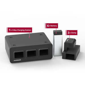 304-KBEP6B3C3 KwikBoost EdgePower® 3-Bay Desktop Charging Station System w/ (6) Batteries