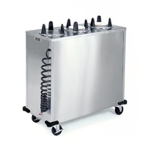 121-6300208 46 3/8" Heated Mobile Dish Dispenser w/ (3) Columns - Stainless, 208v/1ph