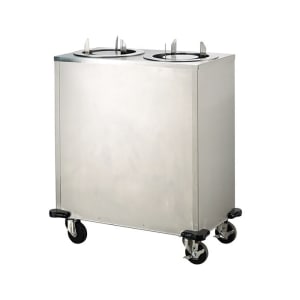121-905 26 1/8" Mobile Dish Dispenser w/ (2) Columns, Stainless