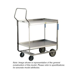 121-4759 3 Level Stainless Utility Cart w/ 700 lb Capacity, Raised Ledges