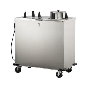 121-E6200 36 1/2" Heated Mobile Dish Dispenser w/ (2) Columns - Stainless, 120v