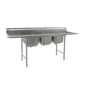 241-41418318 96" 3 Compartment Sink w/ 18"L x 24"W Bowl, 13 1/2" Deep