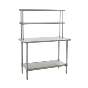 241-411260 60" Table-Mount Double Overshelf, Stainless