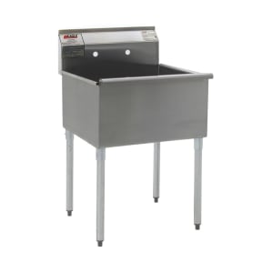 Eagle Group 2436-1-16/4 Utility Sink - 24x36x14&quot; Bowl, 8&quot; Splash, 16/430 Stainless