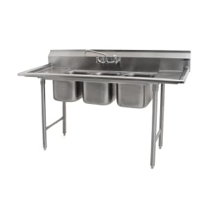 241-31010312 60" 3 Compartment Sink w/ 10"L x 14"W Bowl, 9 3/4" Deep