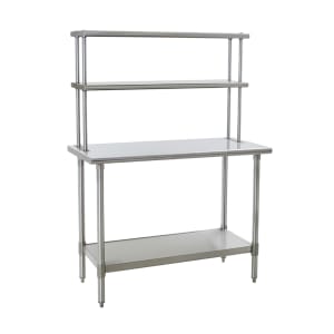 241-411248 48" Table-Mount Double Overshelf, Stainless