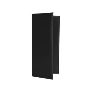 287-OM2V42511 Folding Menu Cover w/ (2) Panels - 4 1/4" x 11", Padded, Black