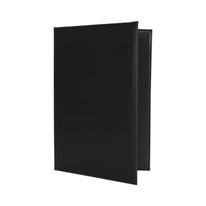 287-OM2V8514 Folding Menu Cover w/ (2) Panels - 8 1/2" x 14", Padded, Black