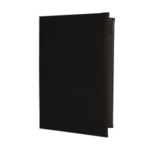 287-TAM2V8514BLACK Folding Menu Cover w/ (2) Panels - 8 1/2" x 14", Padded, Black