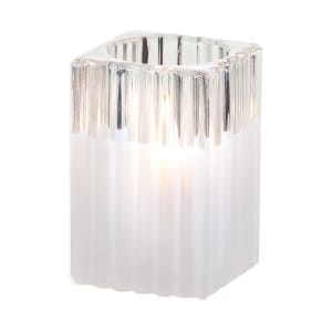 637-80188 Infinity Candle Lamp - 3"L x 3"W x 4 1/2"H, Glass, Frost/Clear