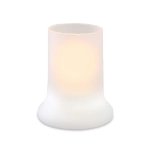 637-80132 Bondir Candle Lamp - 3 3/4"D x 4 1/2"H, Glass, Frosted