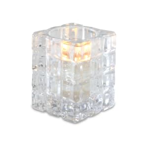 637-80150 Krystle Candle Lamp - 3"L x 3"W x 4"H, Glass, Clear