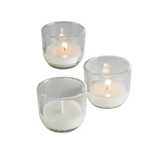 637-40114 PetileLite™ Disposable Candle Lamp - 2"H, Glass, Clear