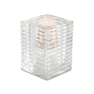 637-80142 Kelly Candle Lamp - 2 7/8"L x 2 7/8"W x 4"H, Glass, Clear