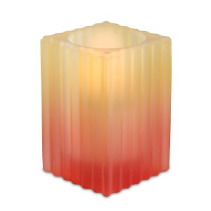 637-80190 Infinity Candle Lamp - 3"L x 3"W x 4 1/2"H, Glass, Sunset