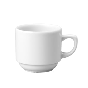 893-WHCOL1 7 oz Maple Tea Cup - Ceramic, White