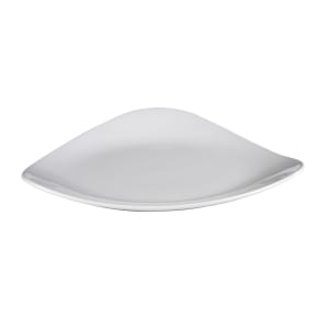 893-WHTR121 12 1/4" Triangular Lotus Plate - Ceramic, White