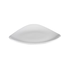 893-WHTR71 7 3/4" Triangular Lotus Plate - Ceramic, White