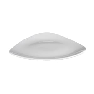893-WHTR91 9" Triangular Lotus Plate - Ceramic, White