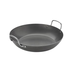 166-BSPP12 14 1/5" Black Steel Paella Pan