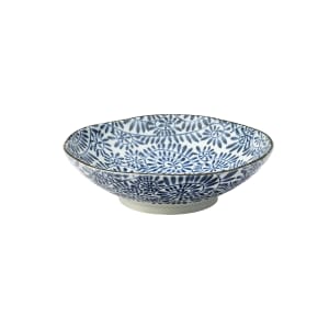 706-UCT7069 6 3/4" x 2”H Round Utopia Botany Coupe Bowl - Porcelain, Blue