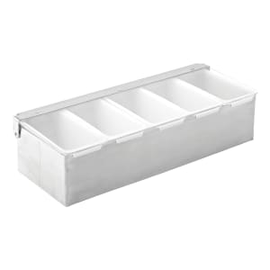 706-UF91103 (5) Compartment Bar Garnish Tray - Flat Hinged Lid