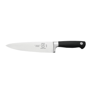 132-M20608 8" Chef's Knife w/ Santoprene® Black Handle, Carbon Steel