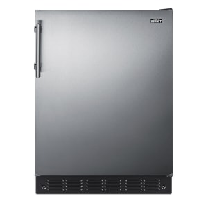 162-CT66BK2SS 5 cu ft Undercounter Refrigerator & Freezer w/ Solid Door - Stainless, 115v