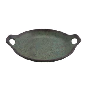 284-20580SP 7 3/4" Round Melamine Plate w/ Handles, Spruce