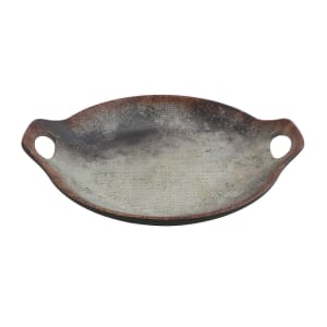 284-20580WVN 7 3/4" Round Melamine Plate w/ Handles, Woven