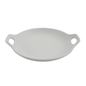 284-20580TOH 7 3/4" Round Melamine Plate w/ Handles, Touch of Honey