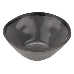 284-B80GR 8 oz Round Pottery Market™ Salad/Soup Bowl - Melamine, Speckled Gray w/ Black Trim