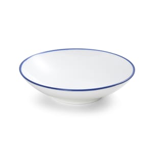 106-5256497 8 1/2 oz Round Bistro Coupe Bowl - Porcelain, Blue Pinstripe
