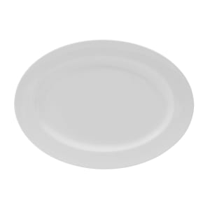 106-5302668 12 1/2" Oval Galleria Plate - Porcelain, White