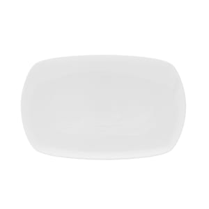 106-5304581 11" Rectangular Lola Coupe Plate - Bone China, White