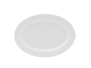 106-5304733 10" x 7" Oval Lola Platter - Bone China, White