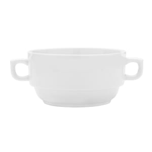 106-5305721 11 1/5 oz Round Bistro Soup Bowl - Porcelain, White