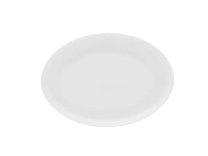 106-5304743 9" x 6" Oval Lola Coupe Platter - Bone China, White