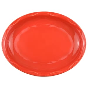 024-903034001 13 5/8" x 10 1/2" Oval Cantina Platter - Porcelain, Cayenne