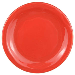 024-903034009 6 1/4" Round Plate w/ Cantina Carved Pattern & Shape, Flint Body, Cayenne