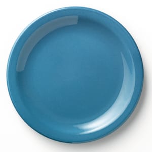 024-903043910 9" Round Porcelain Plate, Uncarved Pattern, Blueberry