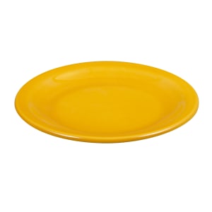 024-903044909 6 1/4" Round Porcelain Pate w/ Uncarved Pattern, Saffron