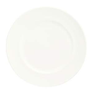 024-905356309 10" Slenda Round Footed Plate - Royal Rideau, White
