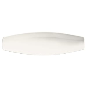 024-905356911 12 1/2" Canoe Shaped Royal Rideau Canoe Plate - Glazed, White