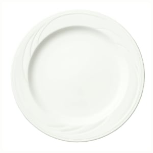 024-905437877 9 1/8" Round Royal Rideau Plate - Elan Pattern, White