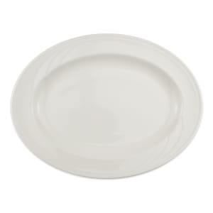 024-905437883 13-1/2" x 10-3/8" Oval Elan Platter - Porcelain, White Royal Rideau™