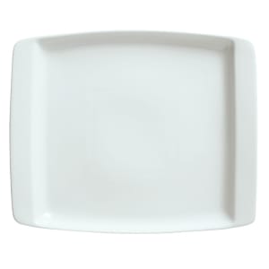 024-911194490 11-1/4" x 9-3/8" Rectangular Chef's Selection Platter - Porcelain, Aluma White